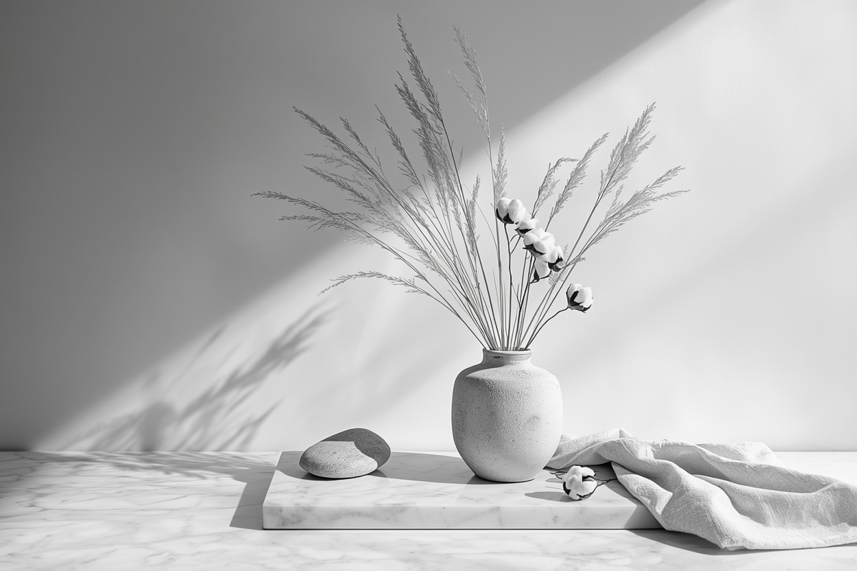 Still Life Series – black and white vase on marble